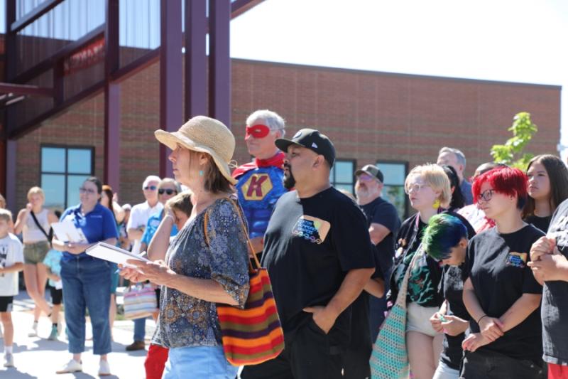 Group of people standing together. 