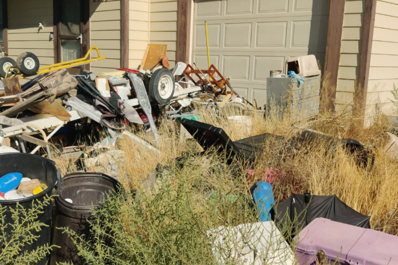 Junk in yard.