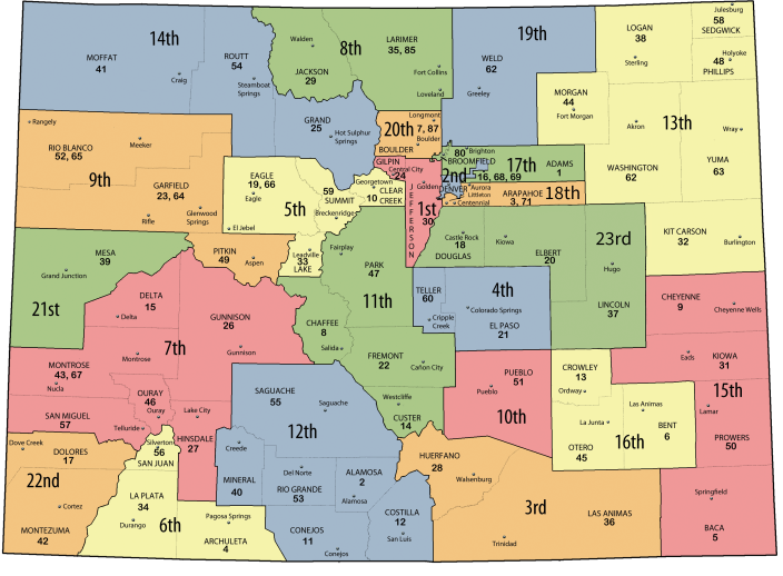 Colorado Judicial Districts Map 